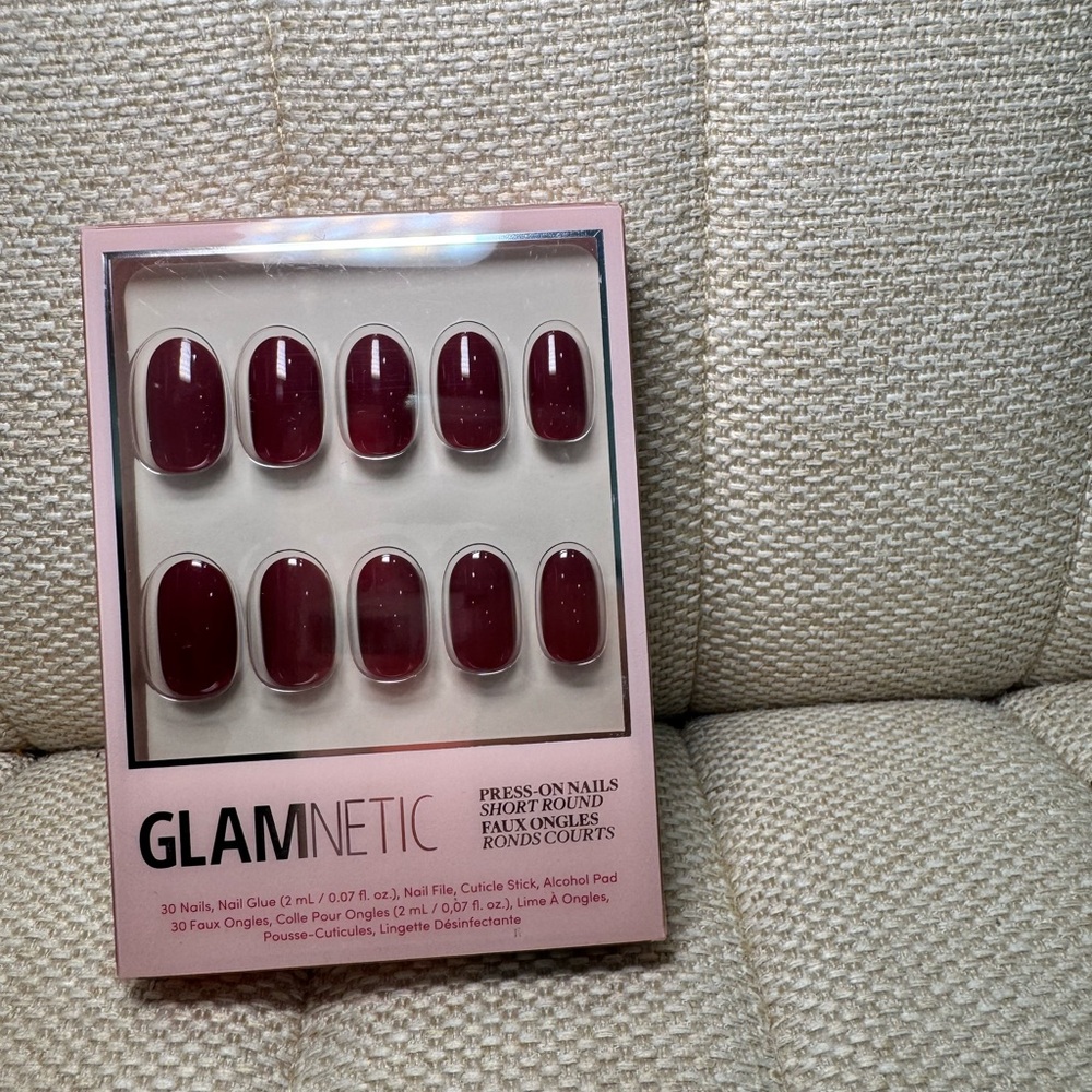 Glamnetic Press-On Nails in Berry Maroon